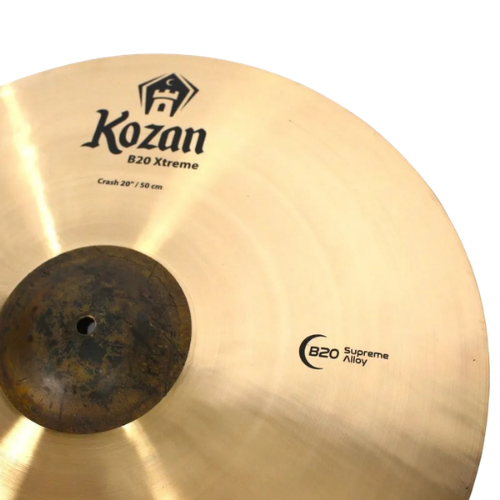Prato de Bateria Waldman Kozan Ataque Crash 20" KOZ-CR20 com Liga B20 Ataque Explosivo e Som Penetrante Acabamento Natural