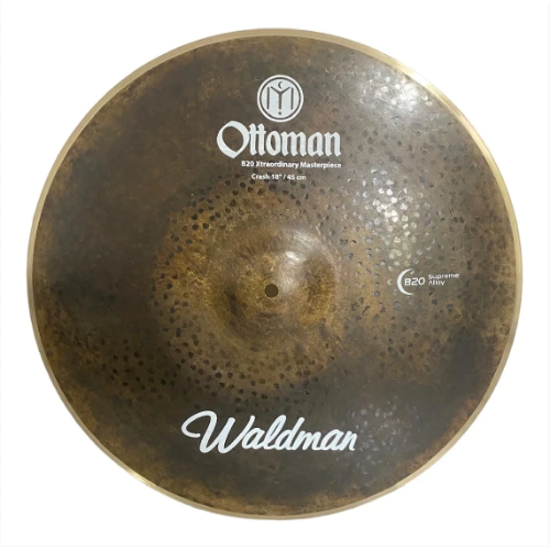 Prato Waldman Ottoman Crash 17" Liga B20 com Som Equilibrado e Projeção Rica