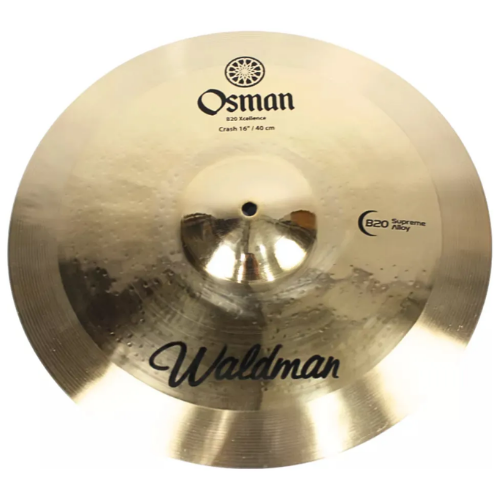 Prato Waldman Osman Crash 16" Ataque com Som Equilibrado e Projeção Rica