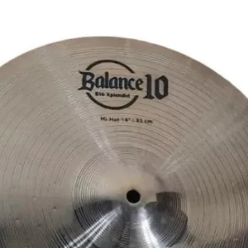 Par de Chimbal Hi-Hat Waldman Balance10 14" Ba10hh14 Liga B10 com Som Equilibrado e Resposta Rápida