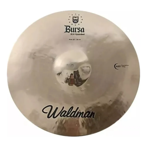 Kit Pratos Bateria Waldman Bursa Bur-141620B Liga B20 14" Hi-Hat + 16" Crash + 20" Ride com Bag Inclusa Cor Bege