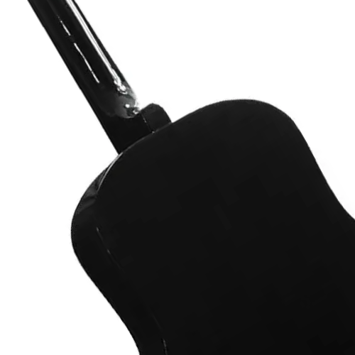 Violão Acústico Marquês VN02 BK AC Preto com Tampo Pinho Branco e Braço Cedro