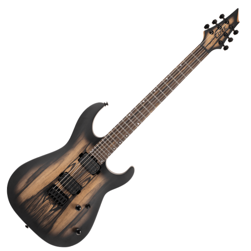 Guitarra Cort KX500 PM NBB Pale Moon Natural Black Burst com Captadores Seymour Duncan HH Braço Roasted Maple/Walnut 5-ply e Escala Macassar Ebony com Trastes Jumbo Stainless Steel