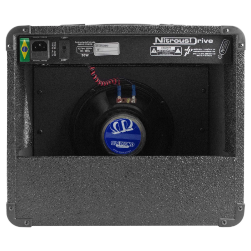 Amplificador Meteoro Nitrous Drive 15 15W 9 Polegadas Híbrido Pré-Valvulado com 2 Canais Reverb e Falante 8" para Prática e Iniciantes