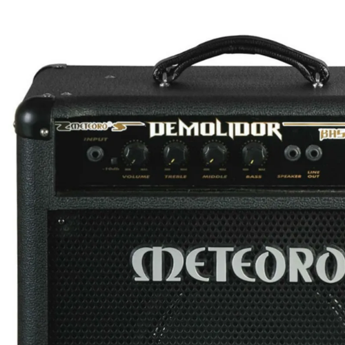 Amplificador Meteoro Demolidor FWB50 50W 10 Polegadas para Contrabaixo com Equalizador 3 Bandas Entrada Auxiliar Saída de Fones e Falante 10" para Prática e Ensaios
