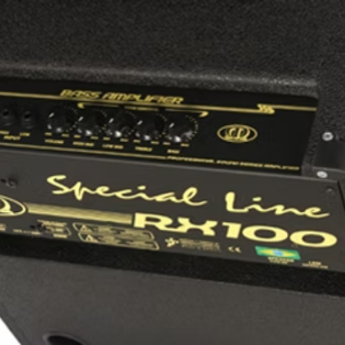 Amplificador Meteoro RX100 CB 100W 15 Polegadas para Contrabaixo com Falante 15" Saída de Linha e Saída para Caixa Externa para Som Potente Compacto e Durável