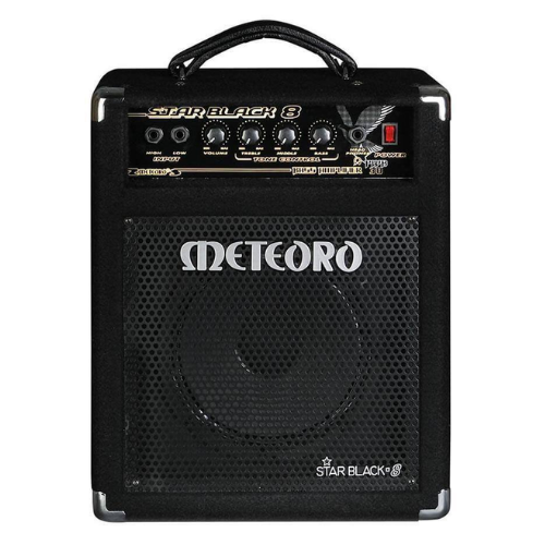 Amplificador Meteoro Star Black 8 30W 8 Polegadas para Contrabaixo com Falante 8" Entrada Alta Impedância Saídas para Caixa Externa