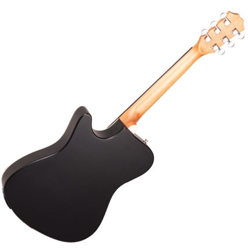 Violão Eletroacústico Marquês VA-144 NS EQ Natural Fosco com Equalizador Ativo MET-A08 4 Bandas Corpo Flat Travel Baby Cutaway Tampo Pinho Branco e Laterais Fundo Plywood