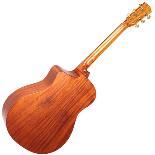 Violão Acústico Aço Marquês VA-203 MG AC Mahogany Brilho com Corpo Grand Auditorium Cutaway Todo Maciço e Tampo Mahogany