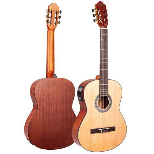 Violão Eletroacústico Nylon Marquês VN-215 NS EQ Natural Fosco Clássico com Tampo Spruce e Pré LC-5 5 Bandas Afinador
