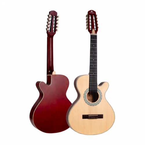 Viola Caipira Acústica Marquês VIL-49 NS AC Ponteio Natural Fosco com Tampo Fundo e Laterais em Plywood Laminado Braço em Cedro Escala em Rosewood e 21 Trastes