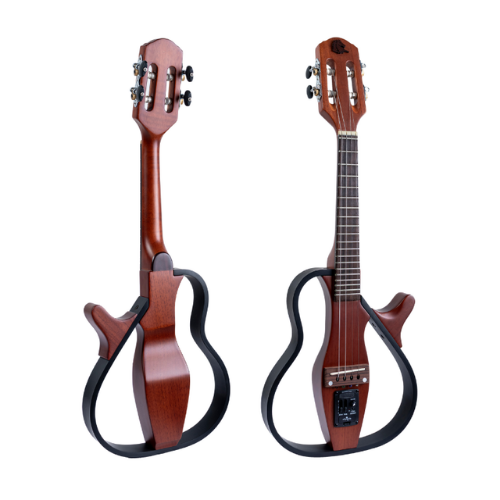 Cavaco Eletroacústico Ativo Vazado Marquês CA75 CTS EQ Castanho Fosco Maciço com Tampo e Fundo em Cedro Inteiriço Laterais em Poliuretano Preto, Braço em Cedro Escala em Rosewood com 20 Trastes em Alpaca e Equalizador Ativo UK-300T