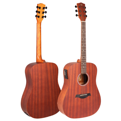 Violão Eletroacústico Aço Marquês VA-232 MGS EQ Mahogany Fosco com Corpo Folk Cutaway e Pré MET-A08 4 Bandas Afinador Microfone Interno