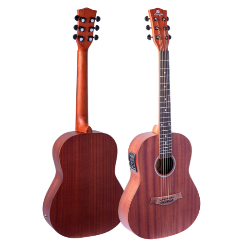 Violão Eletroacústico Aço Marquês VA-236 MGS EQ Mahogany Fosco com Corpo Baby Cutaway e Pré 4T 4 Bandas Afinador Microfone Interno