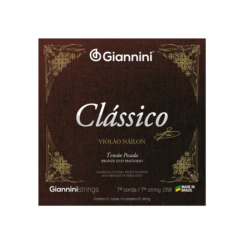 Corda Avulsa Violão Nylon 7 Pesada Giannini Clássico GENWPA7