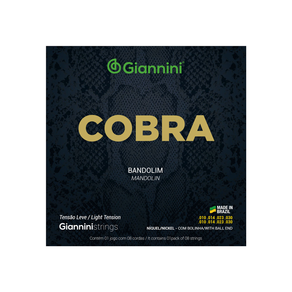 Encordoamento Bandolim Leve Bolinha Giannini Cobra GESBN