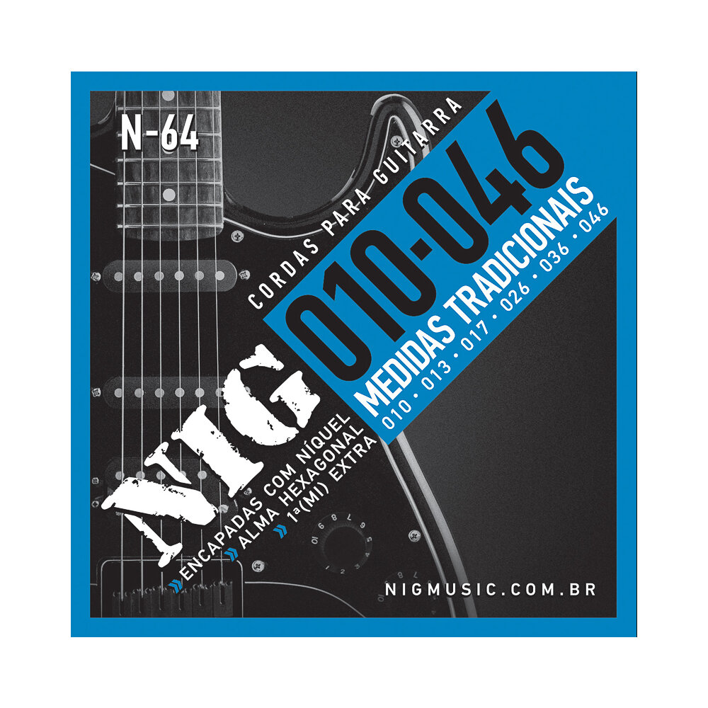 Encordoamento Guitarra 010-046 Corda Extra NIG N64