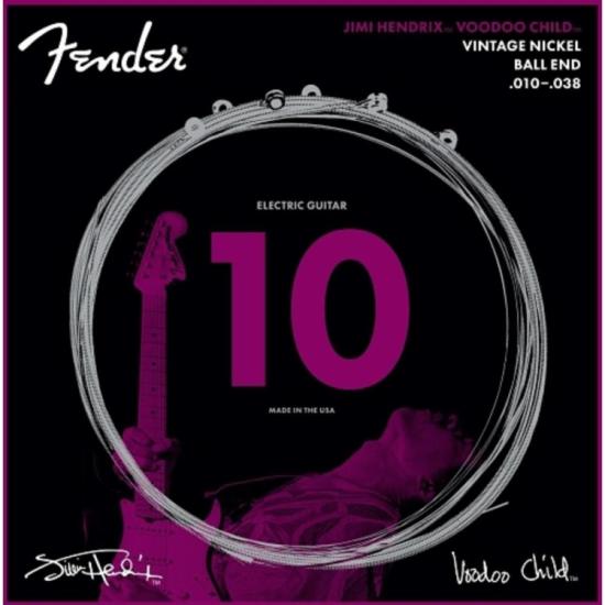 Encordoamento Guitarra Fender .010-.038 Jimi Hendrix Voodoo Child Ball End Nickel