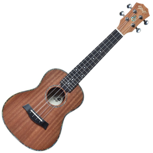 Ukulele Concerto Acústico Seizi Maui Plus Concert Sapele Nut e Rastilho em Osso Roseta em Abalone Friso em Abalone Encordoamento Aquila e Logo no Headstock e Bag 10360226