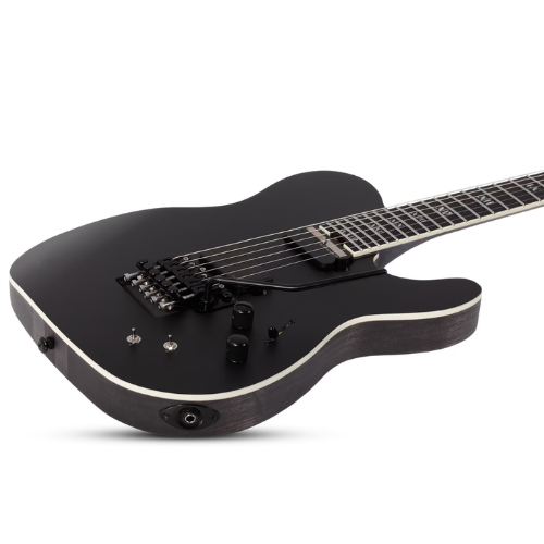 Guitarra Schecter PT FR-S SLS Elite Evil Twin SBK Satin Black com Corpo em Swamp Ash Reforço de Carbon Fiber Escala em Ébano Compound Radius Captadores Fishman Fluence Modern Ceramic 1383