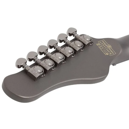 Guitarra Schecter Paul Wiley Noir Satin Carbon Grey com Corpo em Mogno Braço 3 Peças Mogno Set-Neck com Reforço de Carbon Fiber Escala em Ébano Frets em Aço Inoxidável Captador Schecter USA Pasadena Plus 398