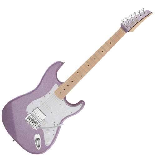 Guitarra Seizi Fun Katana Musashi HSS Maple Purple Sparkle Captadores Chidori HSS Ponte Tremolo e Bag 10361154