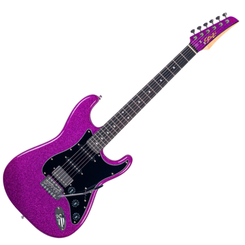 Guitarra Seizi Fun Katana Musashi HSS Dark Purple Sparkle Captadores Chidori HSS Ponte Tremolo e Bag 10361257