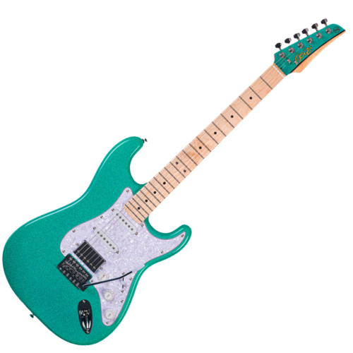 Guitarra Seizi Fun Katana Musashi HSS Turquoise Sparkle Captadores Chidori HSS Ponte Tremolo e Bag 10361259