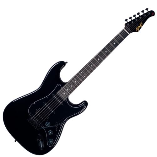Guitarra Seizi Fun Vintage Budokan HSS All Black Captadores Chidori HSS Ponte Tremolo e Bag 10361264