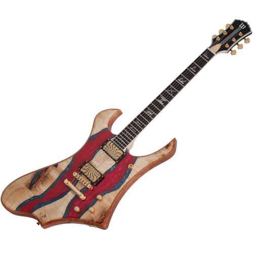 Guitarra Schecter Goreghen Special Edition Blood Red Burst BRB com Corpo em Mogno Braço Maple 3 Peças Set-Neck com Ultra Access Escala em Ébano com Captadores Schecter USA Pasadena 4578