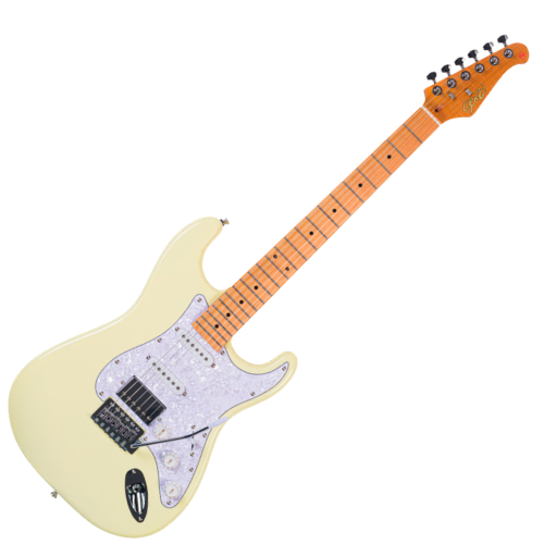 Guitarra Seizi Fun Vintage Budokan HSS Olympic White Captadores Chidori HSS Ponte Tremolo e Bag 10361265