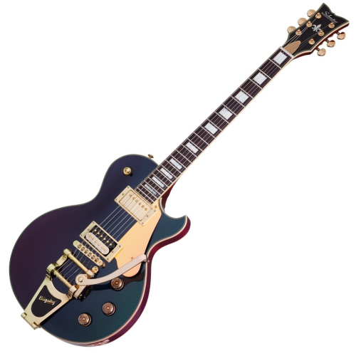 Guitarra Schecter Mark Thwaite Solo-II Ultra Violet com Corpo em Mogno e Topo Maple Sólido Braço em Mogno com Reforço de Carbon Fiber Escala em Rosewood com 22 X-Jumbo Frets Captadores Seymour Duncan JB SH-4B 271