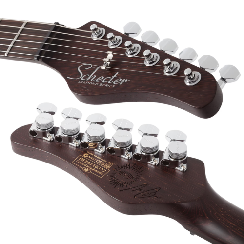 Guitarra Schecter Nick Johnston Traditional HSS 10th Anniversary com Corpo em Alder Braço Wenge Bolt-on Perfil Nick Johnston Escala em Ébano com 22 Jumbo Stainless Steel Frets Captadores Schecter USA Nick Johnston Subatomic HSS 1156