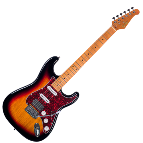 Guitarra Seizi Fun Vintage Budokan HSS Sunburst Captadores Chidori HSS Ponte Tremolo e Bag 10361266