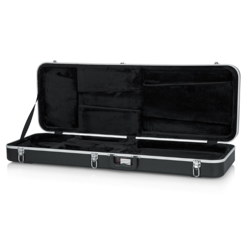 Case para Guitarra Gator GC ELEC XL Extra Longo com Estrutura ABS Ultra Resistente Interior em Microveludo Vermelho com Espuma Acolchoada Alças Ergonômicas Travas Reforçadas e Design para Guitarras com Escala Mais Longa