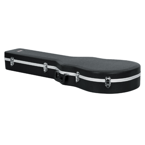 Case para Guitarra Gator GC Lps para Les Paul com Estrutura ABS Ultra Resistente Interior em Microveludo Vermelho com Espuma Acolchoada Alças Ergonômicas Travas Reforçadas e Design Específico para Formato Les Paul