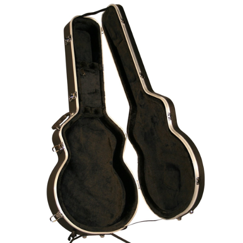 Case para Guitarra Semi Acústica Gator GC 335 com Estrutura ABS Ultra Resistente Interior em Microveludo Vermelho com Espuma Acolchoada Alças Ergonômicas Travas Reforçadas e Design Específico para Formato Semi Acústica 335