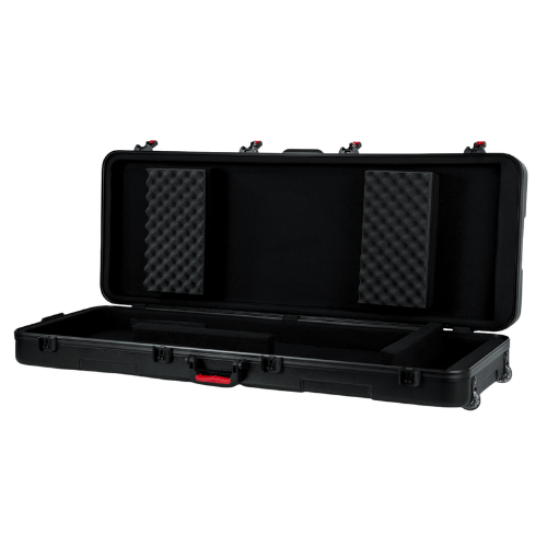 Case para Teclado Gator GTSA Key 76 Moldado 6/8" com Rodinhas para Teclados de 76 Teclas com Estrutura Moldada Ultra Resistente Interior Acolchoado Alças Ergonômicas Travas Reforçadas e Rodas para Transporte