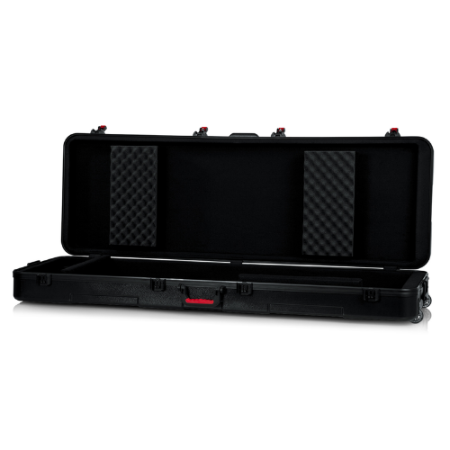Case para Teclado Gator GTSA Key 88 Moldado 7/8" com Rodinhas para Teclados de 88 Teclas com Estrutura Moldada Ultra Resistente Interior Acolchoado Alças Ergonômicas Travas Reforçadas e Rodas para Transporte