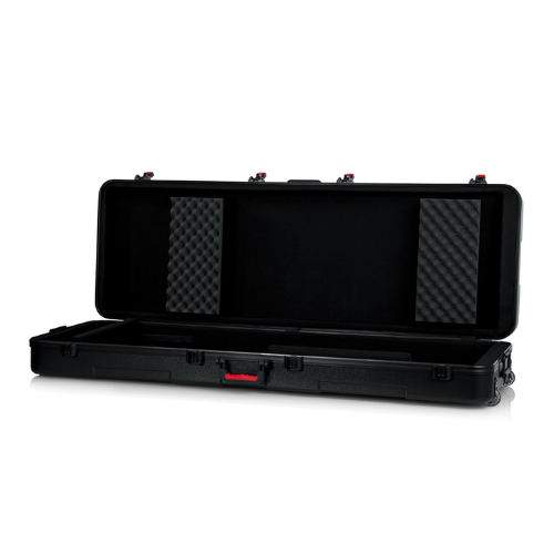 Case para Teclado Gator GTSA Key 88D Moldado 7/8" Extra com Rodinhas para Teclados de 88 Teclas com Estrutura Moldada Ultra Resistente Interior Acolchoado Alças Ergonômicas Travas Reforçadas e Rodas para Transporte