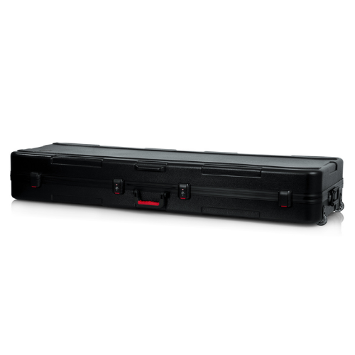 Case para Teclado Gator GTSA Key 88D Moldado 7/8" Extra com Rodinhas para Teclados de 88 Teclas com Estrutura Moldada Ultra Resistente Interior Acolchoado Alças Ergonômicas Travas Reforçadas e Rodas para Transporte