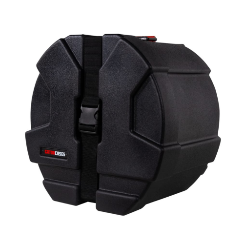Case para Tom de Bateria Gator GPC 1310 13x10 com Estrutura Rotomoldada Ultra Resistente Interior em Microveludo Vermelho com Espuma Acolchoada Alças Ergonômicas Travas Reforçadas e Sistema de Empilhamento Gator Grooves