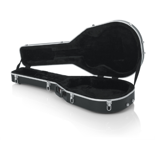 Case para Violão Gator GC GSMINI para Violão Mini Jumbo Grand Symphony com Estrutura ABS Ultra Resistente Interior em Microveludo Vermelho Alças Ergonômicas Travas Reforçadas e Design Específico para Corpo Mini Jumbo Grand Symphony