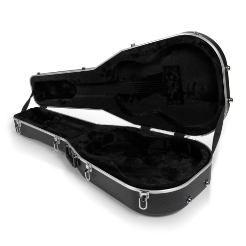 Case para Violão Gator GC PARLOR para Violão Parlor com Estrutura ABS Ultra Resistente Interior em Microveludo Vermelho Alças Ergonômicas Travas Reforçadas e Design Específico para Corpo Parlor
