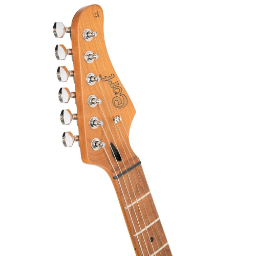 Guitarra Cort G200SE Scarlet Red com Corpo Poplar Braço Roasted Maple Bolt-On Escala Roasted Maple Captadores Cort Powersound HSS Ponte 6-Point Vintage-Style Tremolo 22 Trastes