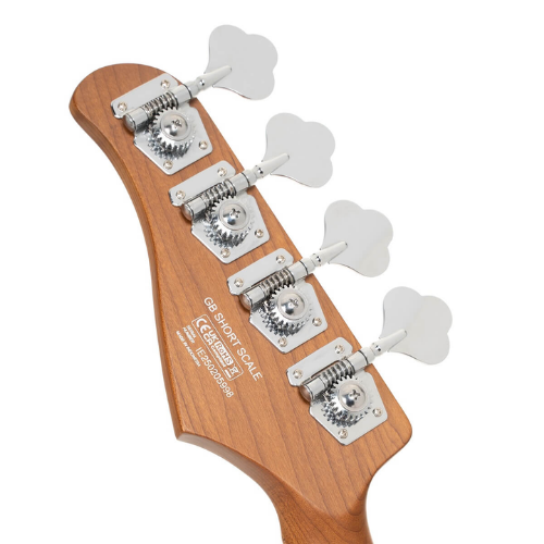 Contrabaixo Cort GB Short Scale Forest Green com Corpo Poplar Braço Roasted Maple Bolt-On Escala Roasted Maple Captador Cort Powersound Humbucker Pré Markbass MB-1 Escala 30