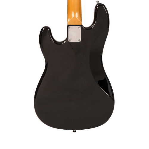 Contrabaixo Vintage Reissued V4BK P-Bass Boulevard Black com Corpo Poplar Oriental Braço Hard Maple Parafusado Escala Rosewood Captador Wilkinson Single Coil Split-Coil Ponte Wilkinson Compensada