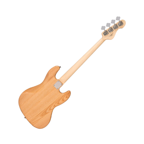 Contrabaixo Vintage Reissued LVJ74NAT Canhoto Maple Ash NT com Corpo Ash Braço Hard Maple Parafusado Escala Maple 2 Captadores Single Coil Wilkinson WOJB Ponte Wilkinson Compensada 4 Saddles