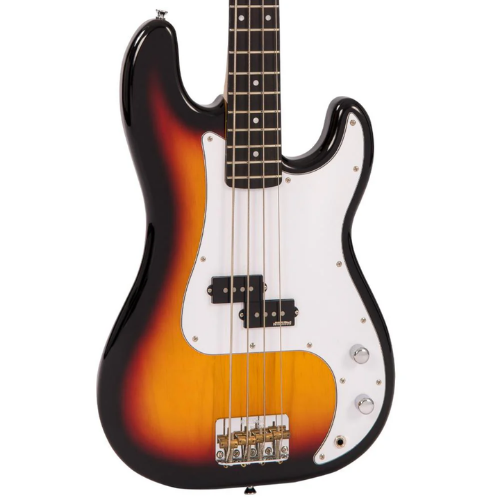 Contrabaixo Vintage Reissued V4SB P-Bass Sunset Sunburst com Corpo Poplar Oriental Braço Hard Maple Parafusado Escala Rosewood Captador Wilkinson Split-Coil Alnico V Ponte Wilkinson Compensada