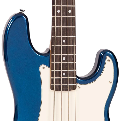 Contrabaixo Vintage V4 Reissued Bayview Blue com Corpo Alder Braço Maple Escala Rosewood 20 Trastes Captador Single Coil Wilkinson Ponte Wilkinson Four Saddle